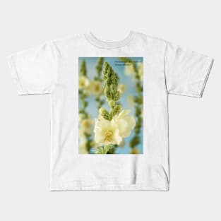 Verbascum x hybridum &#39;Snow Maiden&#39; Mullein Kids T-Shirt